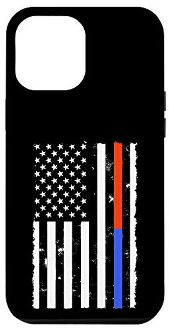 iPhone 12 Pro Max USA American Flag Firefighter Thin Red Blue Line Police Gift Case iPhone 12 Pro Max USA American Flag Firefighter Thin Red Blue Line Police Gift Case