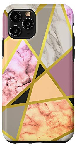 iPhone 11 Pro Abstract Geometric Triangles Triangle Lines Pattern Purple Case