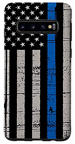 Galaxy S10 Blue Line LEO Supporter Flag Case