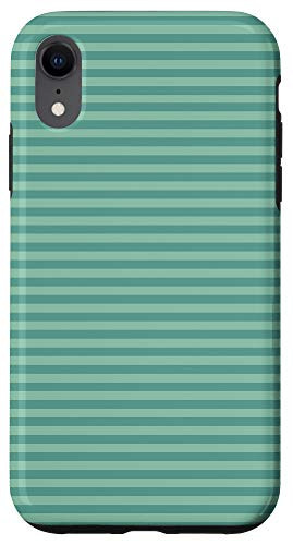 iPhone XR Abstract green lines geometric pattern Case