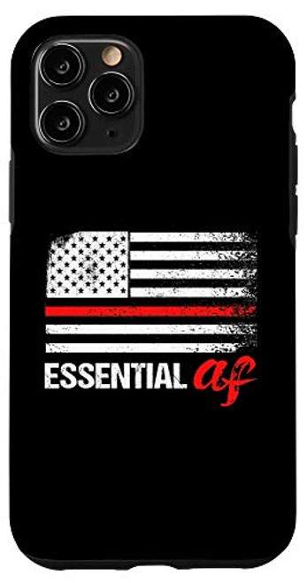 iPhone 11 Pro Essential AF USA Flag Firefighter Thin Red Line Fireman Gift Case iPhone 11 Pro Essential AF USA Flag Firefighter Thin Red Line Fireman Gift Case