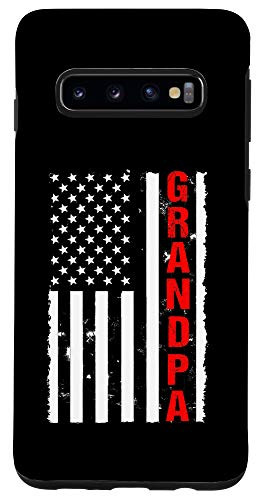 Galaxy S10 Grandpa USA Flag Firefighter Thin Red Line Fireman Gift Case