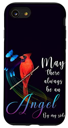 iPhone SE  2020    7   8 Cardinal Red Bird May there always be an Angel by my side Case