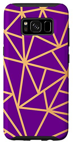 Galaxy S8 Purple Yellow Modern Geometric Lines Triangles Gift Women Case