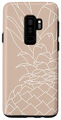 Galaxy S9plus  Pineapple Tropical Fruit Food Line Art Modern Neutral Beige Case