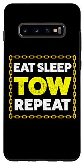 Galaxy S10plus  Tow Truck Driver USA Distressed Thin Yellow Line Tow Trucker Case