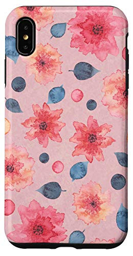 iPhone XS Max Floral Pattern Pink Pastel Flowers Summer Garden Case
