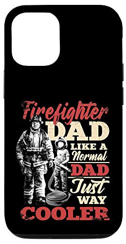 iPhone 12 12 Pro Firefighter Dad Just Way Cooler Thin Red Line Fireman Gift Case