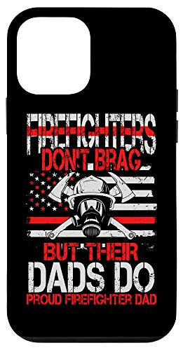 iPhone 12 mini Proud Firefighter Dad Thin Red Line US Flag Case