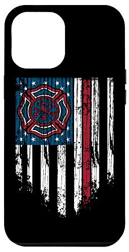 iPhone 12 Pro Max Firefighter Thin Red Line American Flag USA Case