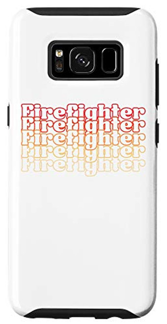 Galaxy S8 Firefighter Text Typography Retro Thin Red Line Fireman Gift Case