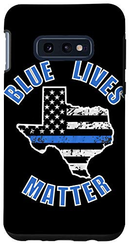 Galaxy S10e Distressed Thin Blue Line Flag In Texas State Map Case