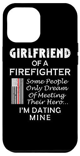 iPhone 12 Pro Max Thin Red Line American Flag Proud Girlfriend Of Firefighter Case