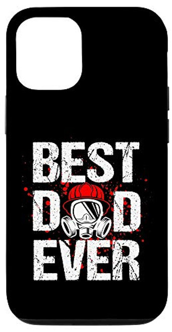 iPhone 12 12 Pro Best Dad Ever Vintage Firefighter Thin Red Line Fireman Gift Case