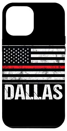 iPhone 12 Pro Max Thin Red Line American Flag Dallas Firefighter Support Case