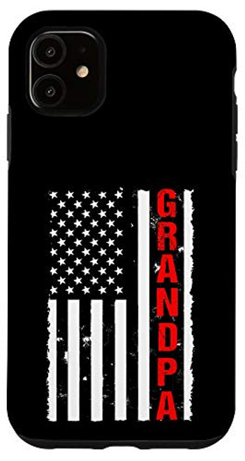 iPhone 11 Grandpa USA Flag Firefighter Thin Red Line Fireman Gift Case iPhone 11 Grandpa USA Flag Firefighter Thin Red Line Fireman Gift Case