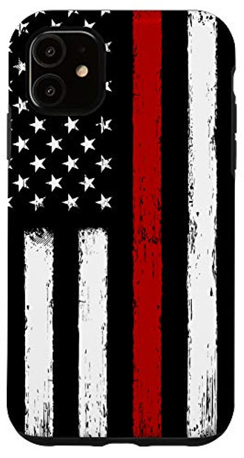 iPhone 11 Thin Red Line USA American Flag Fireman Gift - Firefighter Case iPhone 11 Thin Red Line USA American Flag Fireman Gift - Firefighter Case