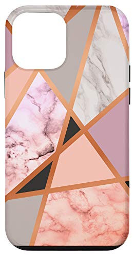 iPhone 12 mini Triangle Lines Abstract Geometric Triangles Pattern Pink Case