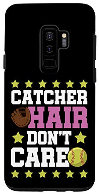 Galaxy S9plus Catcher Hair Dont Care Softball Gifts For Girls Women Case Galaxy S9plus Catcher Hair Dont Care Softball Gifts For Girls Women Case