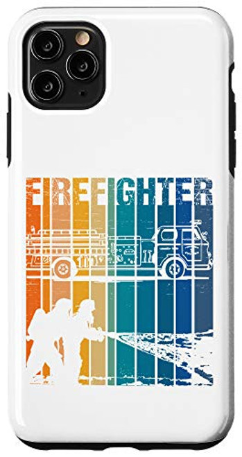 iPhone 11 Pro Max Firefighter Truck Retro Thin Red Line American Fireman Gift Case iPhone 11 Pro Max Firefighter Truck Retro Thin Red Line American Fireman Gift Case