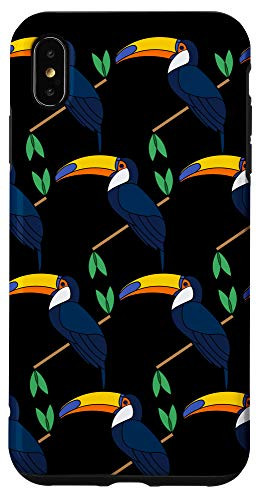 iPhone XS Max Minimalist elegant lines Toucans geometric bird Case