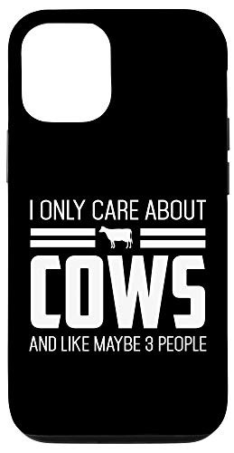 iPhone 12 12 Pro Only Care About Cows Vintage Cow Lover Case