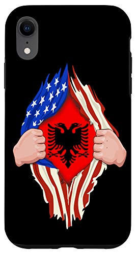 iPhone XR Albanian Blood Inside Me   Albania Flag Albanian American Case