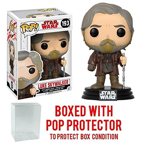 Funko Pop! Star Wars: The Last Jedi - Luke Skywalker #193 Vinyl Figure (Bundled with Pop BOX PROTECTOR CASE)