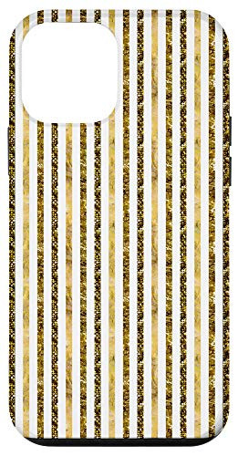 iPhone 12 mini Black Golden Color Lines Graphic Pattern Gift Case