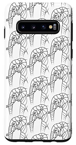Galaxy S10 Minimalistic lines pattern Elephant geometric Case