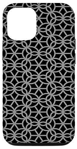 iPhone 12 12 Pro Abstract Black and White Line art Design Case