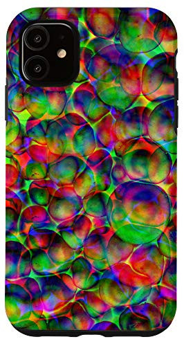 iPhone 11 Funky Rainbow Mushroom Fungi Sixties 1960s Tie Dye Case