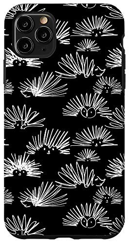 iPhone 11 Pro Max Funny Squiggly Line Hedgehogs Case