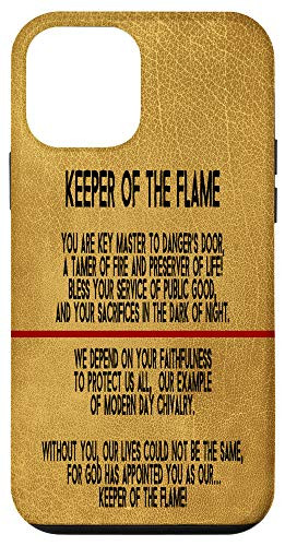 iPhone 12 mini Keeper Of The Flame Firefighter Poem Fireman Thin Red Line Case