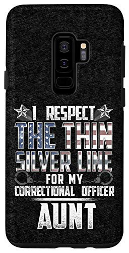 Galaxy S9plus  Aunt Thin Silver Line Correctional Officer Case