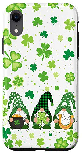 iPhone XR Irish Gnome Shamrock Clover Leaf Green Plaid St Patricks Day Case