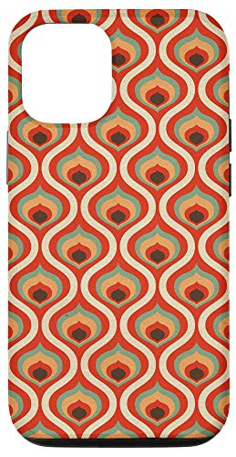 iPhone 12 12 Pro Groovy orange and green retro vintage colors design Case