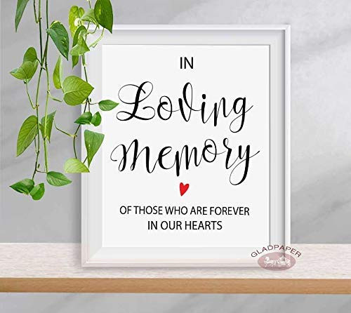 In Loving Memory Wedding Sign Forever In Our Hearts Memorial Table Wedding Sign Rustic Wedding Sign Wedding Memorial Sign