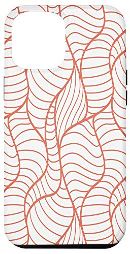 iPhone 12 Pro Max Orange Line Pattern Case