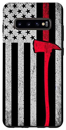 Galaxy S10plus  Firefighter US Flag Thin Red Line Volunteer Fire Dept Case