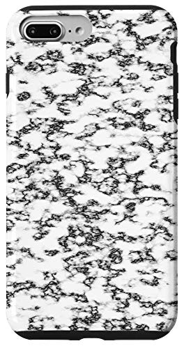 iPhone 7 Plus 8 Plus Marbled White Black Scattered Lines Abstract Modern Case