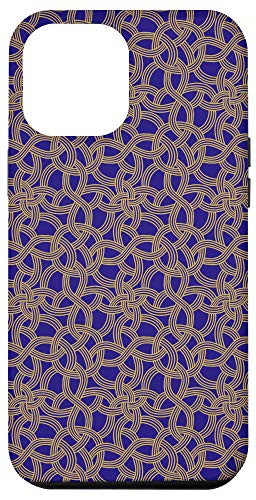 iPhone 12 Pro Max Cute Classic Orange line Blue Provence pattern Cover Case