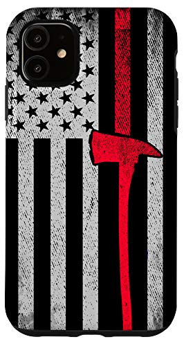 iPhone 11 Firefighter US Flag Thin Red Line Volunteer Fire Dept Case