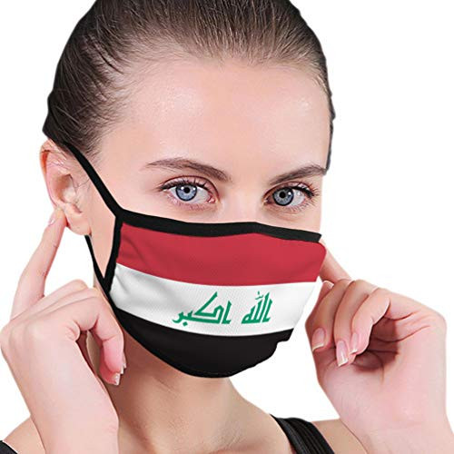 DISGOWONG Adjustable Safety Covers for Most People Iraqi Flag Elastic Cover DISGOWONG Adjustable Safety Covers for Most People Iraqi Flag Elastic Cover