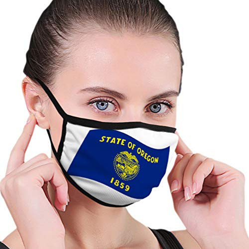 GIRDEAR Safety Shield Reusable Outdoor Covers Oregon Flag Waving on White Background USA State Adjustable Covers GIRDEAR Safety Shield Reusable Outdoor Covers Oregon Flag Waving on White Background USA State Adjustable Covers