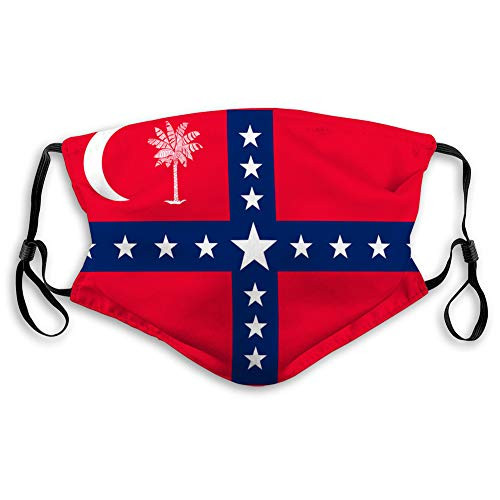 DISGOWONG Safety Shield Reusable Outdoor Covers Flag South Carolina USA Reusable Cover DISGOWONG Safety Shield Reusable Outdoor Covers Flag South Carolina USA Reusable Cover