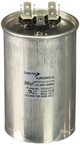 Diversitech 4JR0545 Mtr. Run Cap,Round,45+5uf 440v