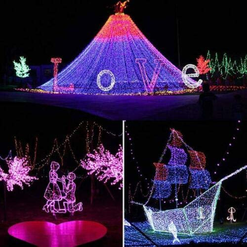 Nicoone Solar String Fairy Lights 100LEDs Solar String Lights Waterproof Copper Wire Fairy Light for Outdoor Garden Party Wedding 10M Colorful Light