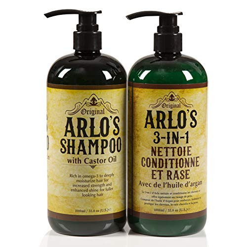 Arlos Complete Hair Care Castor Oil 2 Piece Set - Castor Oil Hair Shampoo 33.8 ounce  and  Castor Oil Hair Conditioner 33.8 ounce Arlos Complete Hair Care Castor Oil 2 Piece Set - Castor Oil Hair Shampoo 33.8 ounce  and  Castor Oil Hair Conditioner 33.8 ounce