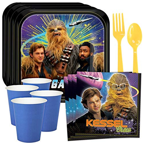 Costume SuperCenter Star Wars Hans Solo Standard Tableware Kit  Serves 8